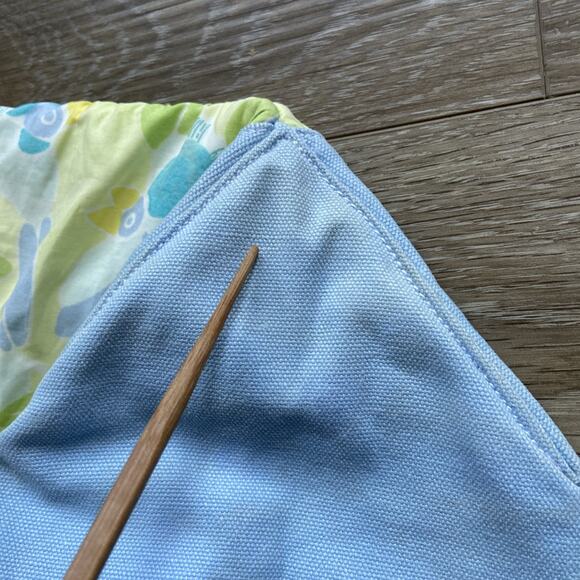 Lilly Pulitzer Tote Bag 19 X 12 X 6" Medium Canvas Blue Tropical Bird Graphic - Picture 16 of 16